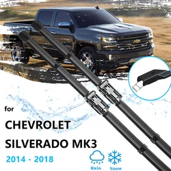 2x For Chevrolet Silverado LD GMC Sierra Cheyenne VIA Vtrux Truck MK3 1500 2014~2018 Car Front Wipers Blades Accessories 22