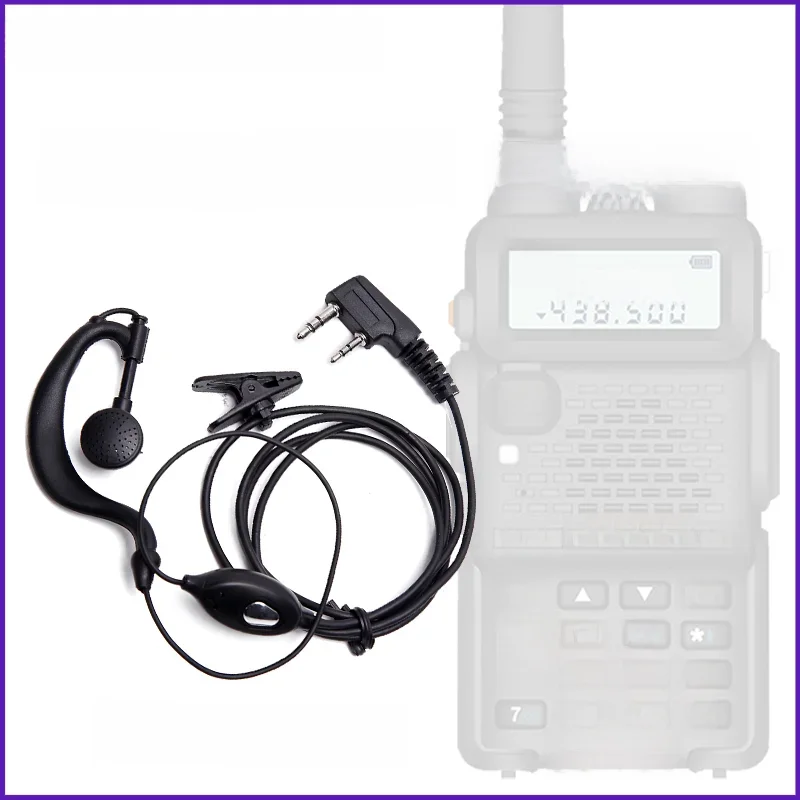 Nowy zestaw słuchawkowy Walkie Talkie Słuchawka douszna K-Plug Przewodowa dwukierunkowa słuchawka radiowa do Baofeng BF-888S UV5R UV82 UV16 UV17 Walkie Talkie — zdjęcie 2