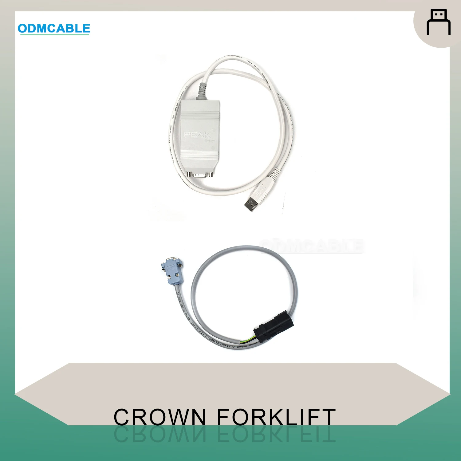 FOR CROWN RCAN -USB CAN PEAK-INTERFACE CROWN FORKLIFT DIAGNOSTIC TOOL SOFTWARE WITH CROWN DIAGNOSIS CABLE