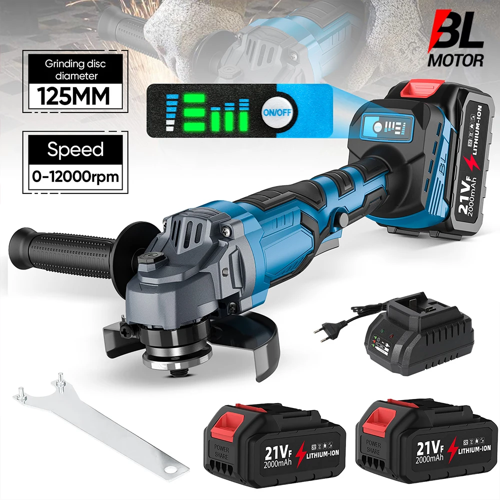 125MM Bürstenloser Elektrischer Winkelschleifer 3 Variable Geschwindigkeiten 1500W Schneidemaschine Holzbearbeitungswerkzeug für Makita 18V Akku