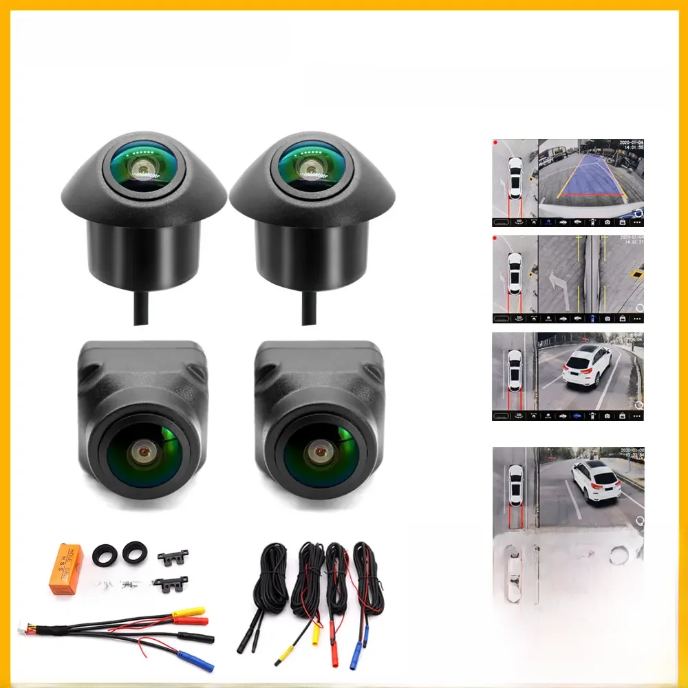 Smartour 500W 360-stopniowa kamera samochodowa System surround 1080P AHD prawa + lewa + przednia + kamera cofania dla radia z systemem Android noktowizor — zdjęcie 2