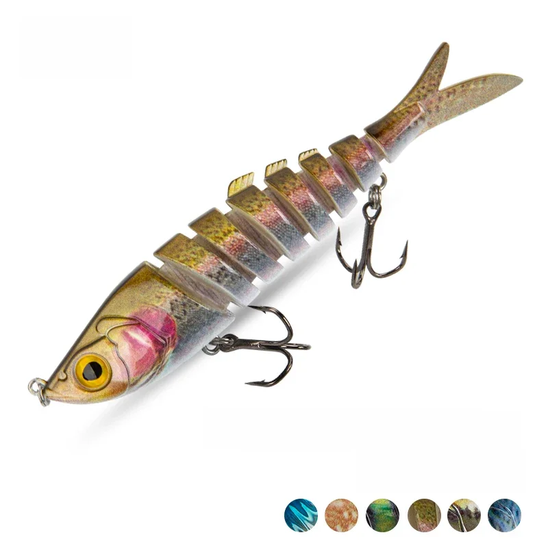 Kingdom-Leurres de pêche multi-articulés, appâts de natation en mer dure artificielle, spam, 90mm, 120mm, 140mm, 8 spam