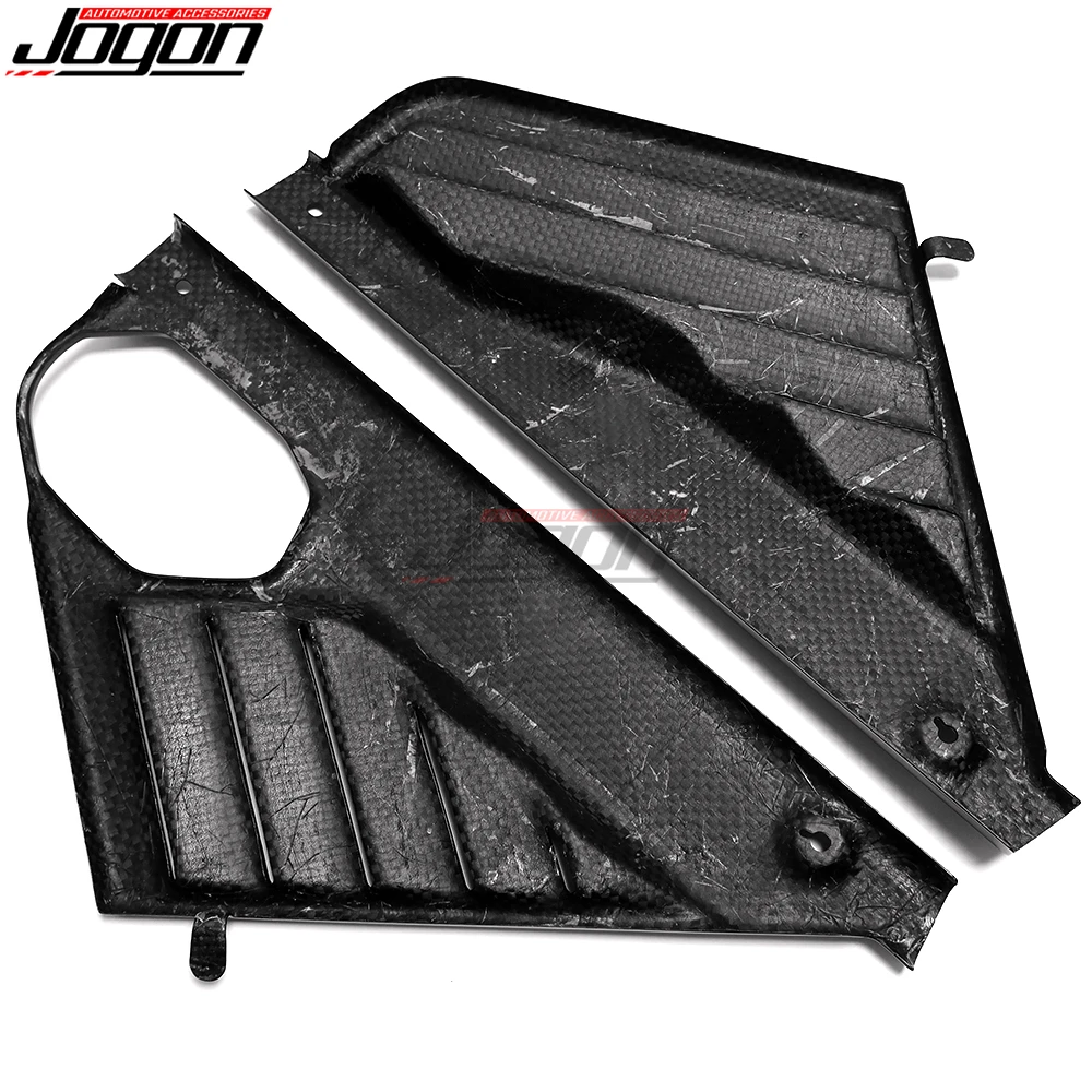 For Chevrolet Corvette C8 Coupe Z51 2020-2023 Carbon Fiber Car Front Engine Side Triangular Hole Panel Decoration Trim Sticker