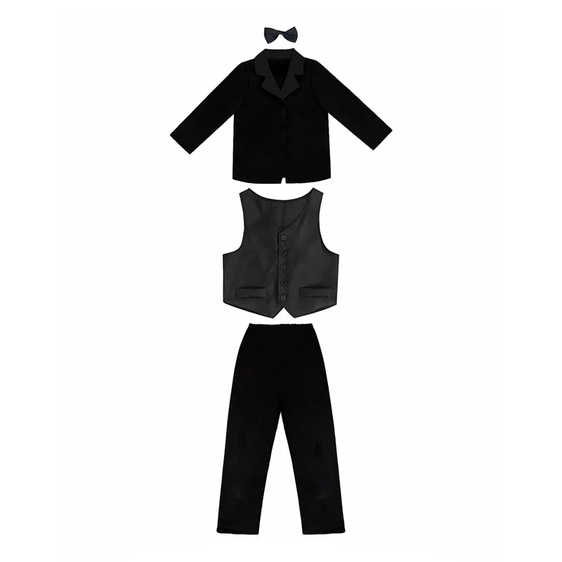 الأولاد عالم هالوين يتوهم اللباس الطفل الأسود زي البدلة الشهيرة الكهربائية ضوء لمبة المخترع توماس اديسون الاطفال زي #6