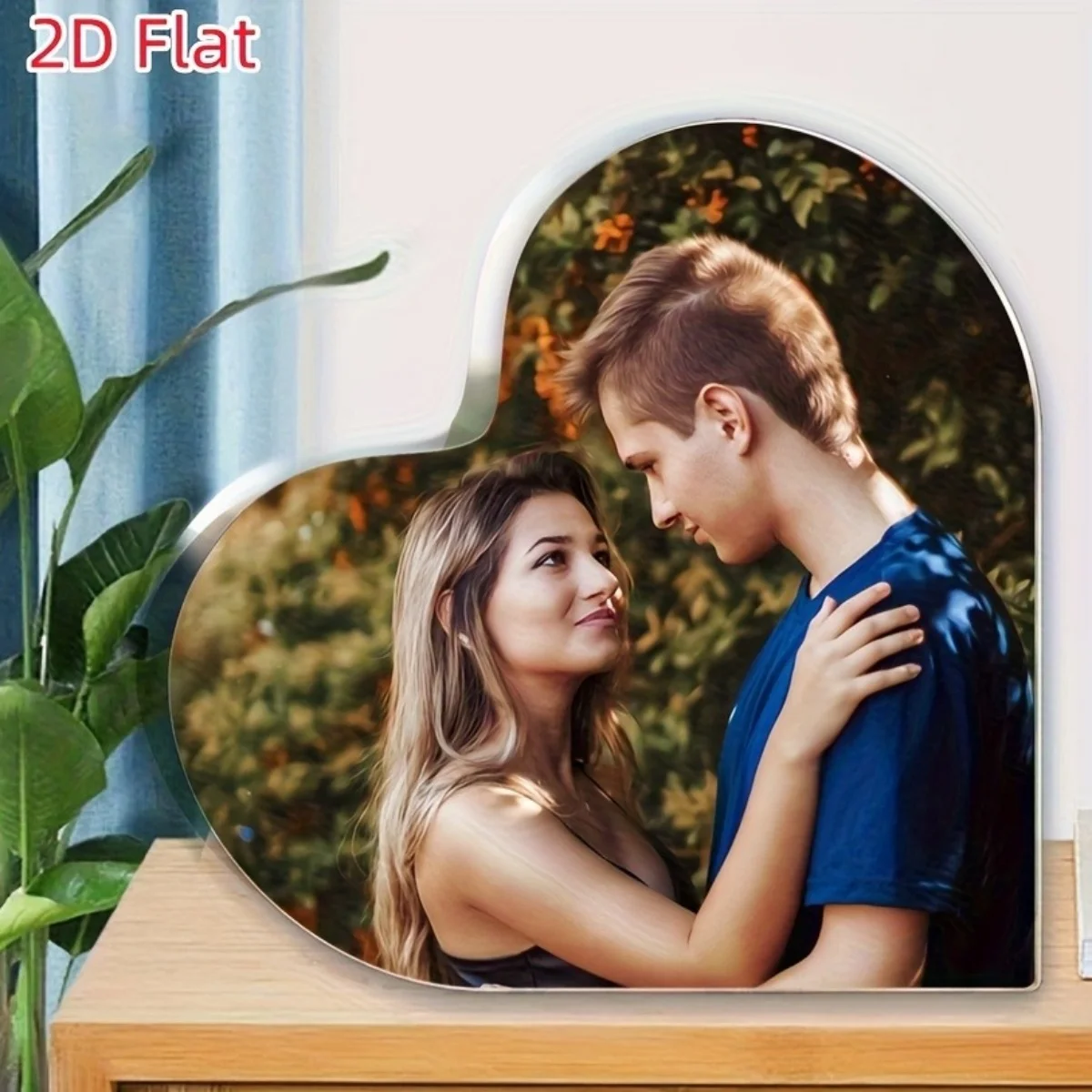 Custom Photo Heart-Shaped Acrylic Plaque – Personalized Heart-Shaped Decor with Your Own Image; Perfect for Couples and Friends