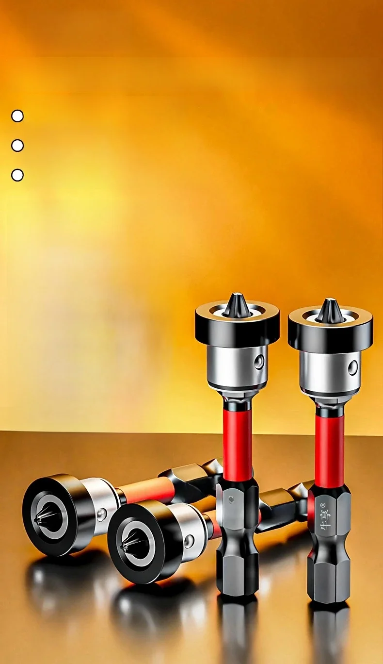 Embouts de tournevis de positionnement magnétique, embout de vis pour cloisons sèches 50mm, plaques de plâtre, vis de localisation de têtes de lot, outils de perçage