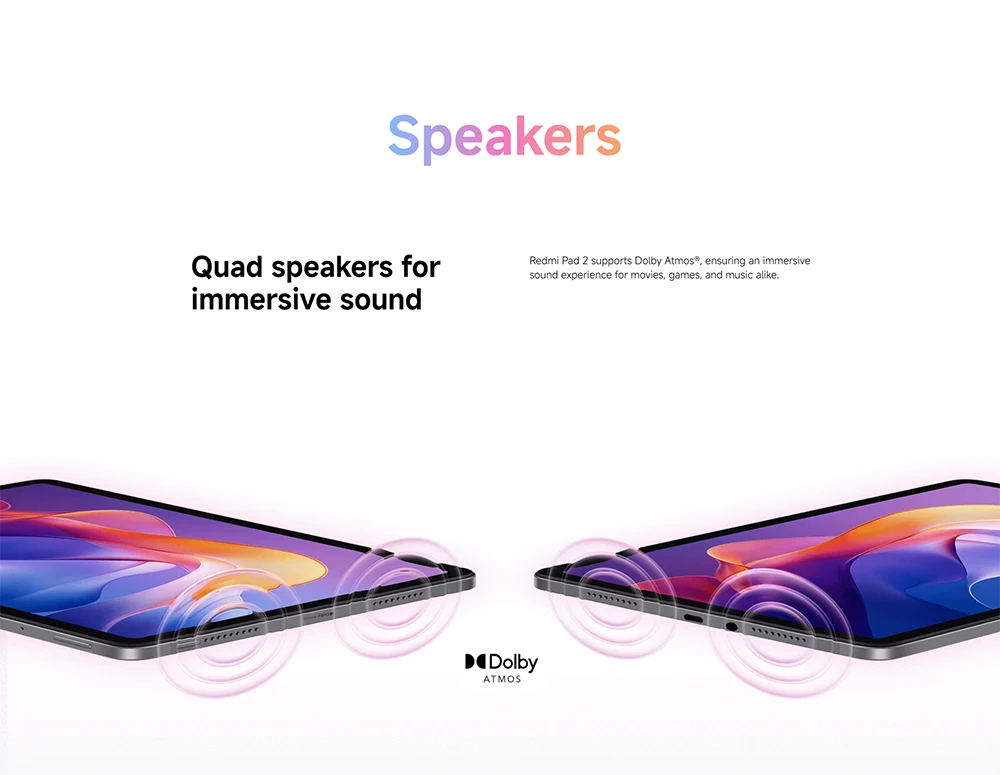 Xiaomi Redmi Pad 2 Wifi Tablet 11" 2.5K 90Hz Display Mediatek Helio G100‑Ultra Processor 9000Mah Battery Fast Charging Wifi 5 Ipv6, Hyperos 8Mp Camera