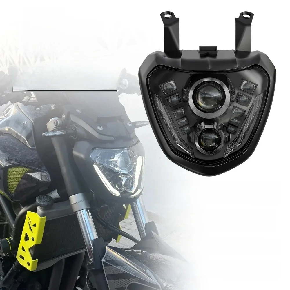 LED Koplamp Koplamp Voor Yamaha MT-07 MT07 MT 07 FZ-07 FZ07 2014 2015 2016 2017 E24 motorfiets Head Light Lamp H4 Lamp w/DRL - afbeelding 2
