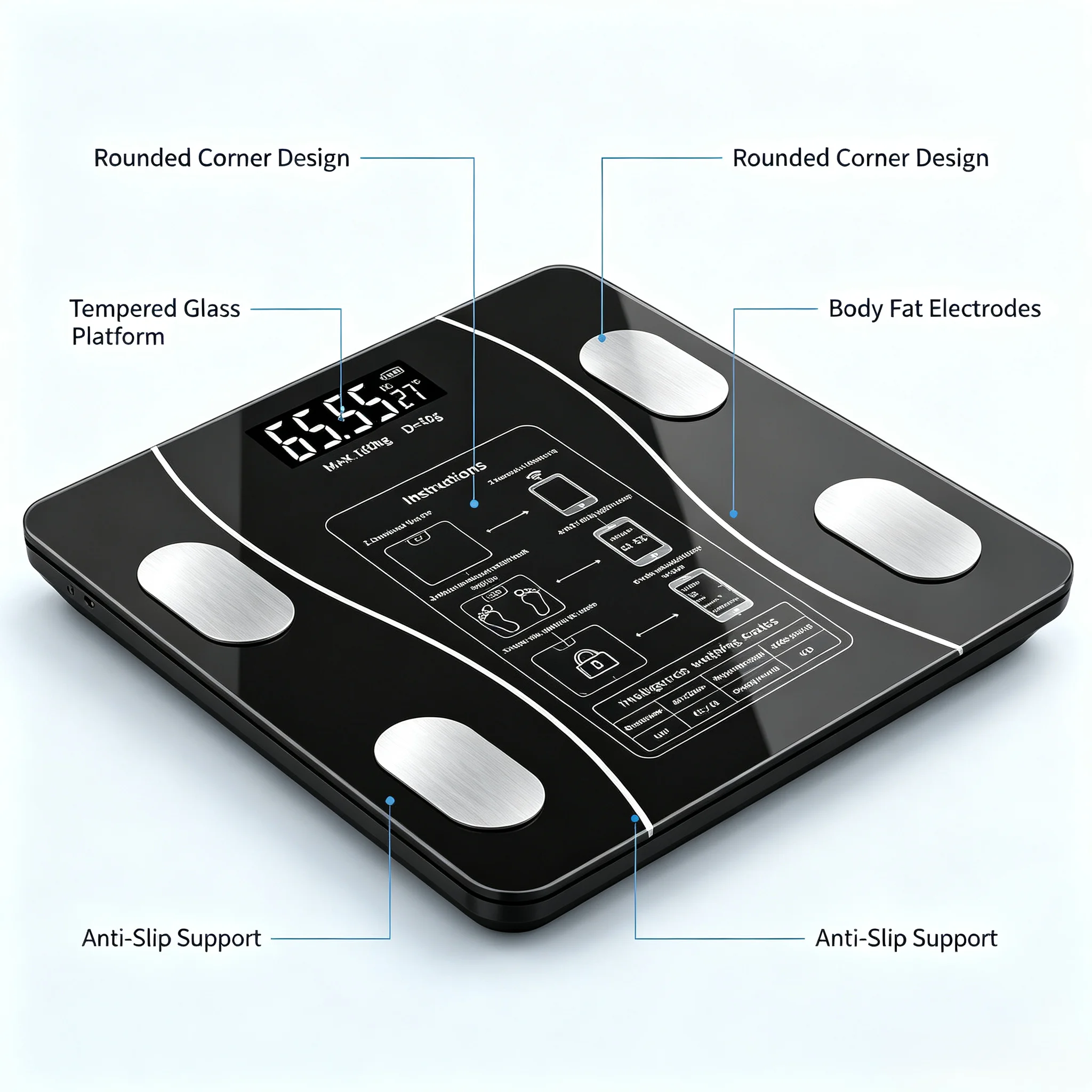 Báscula Digital de Grasa Corpo - Digital Body Weight Scale reseña y precio
