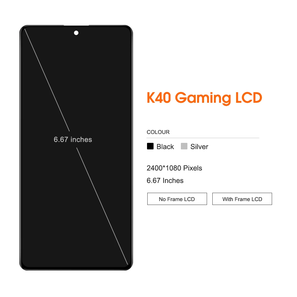 AMOLED For Xiaomi Redmi K40 Gaming Pantalla LCD M2012K10C M2104K10AC Display Touch Screen Replacement For K40Gaming Edition