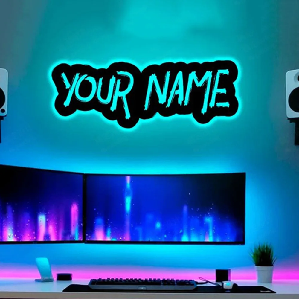 Custom Name Sign Personalized Family Name/Text Art Sign Wall Decor Colorful Neon Sign for Home Bedroom Decor