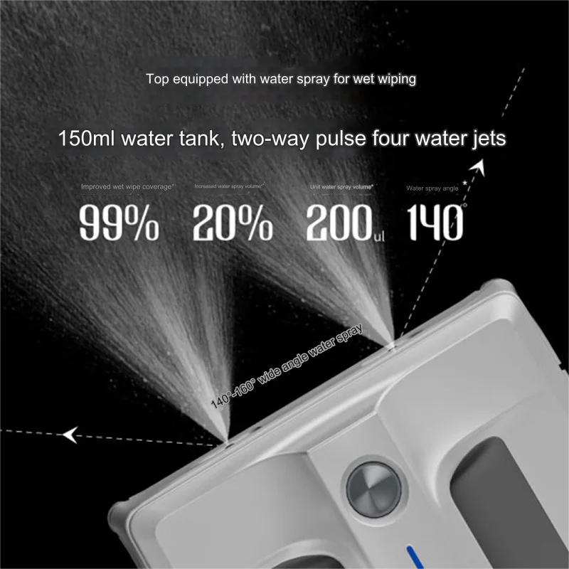 XIAOMI HUTT W10 Automatic Water Spray Window Cleaning Robot Household Intelligent Window Cleaning Machine Electric Glass Clean