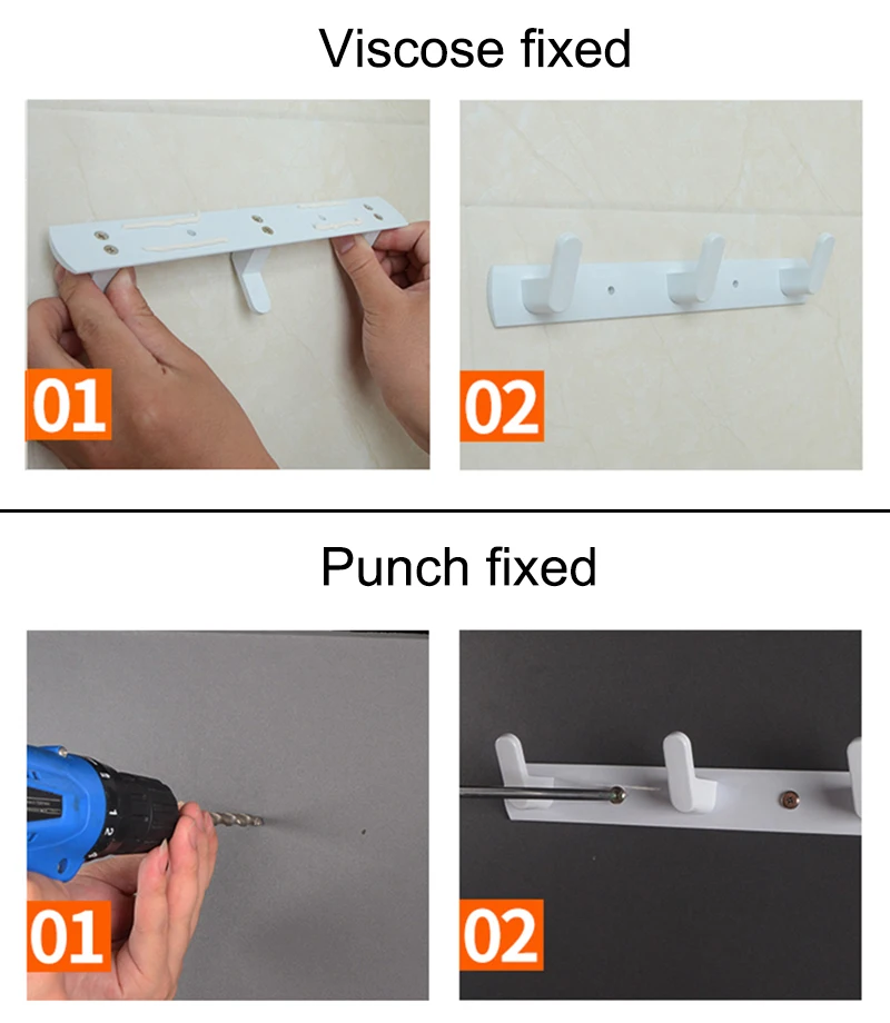 Trắng/Đen Móc Treo Móc Hàng Móc Cửa Treo Tường Adhesize Móc Khóa Treo Khăn Nhà Tổ Chức Nhà Bếp Phụ Kiện Phòng Tắm