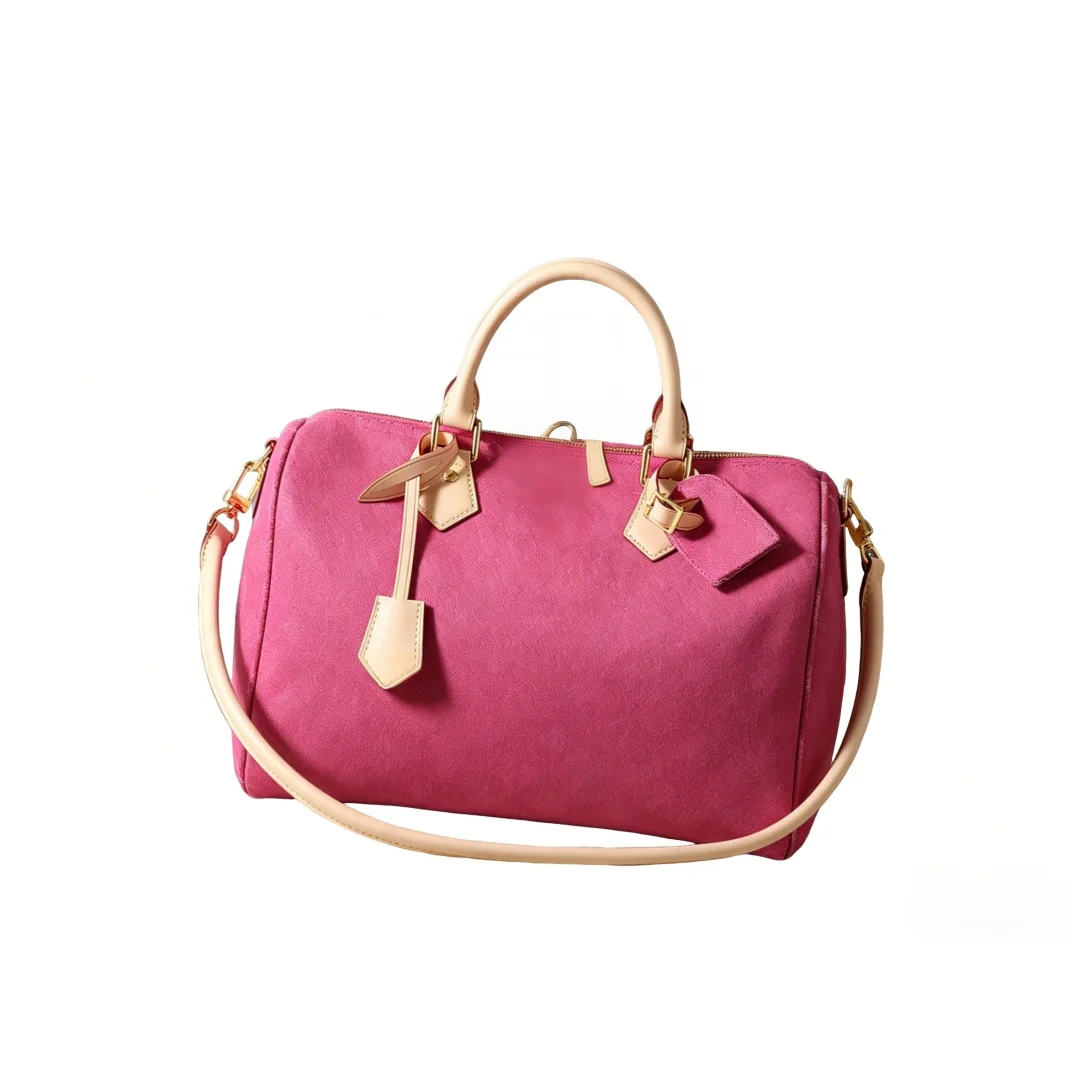

2026 New Arrival High Quality Design Zippered Daily Genuine Leather Bucket Bag Size: 30 x 21 x 17 CM