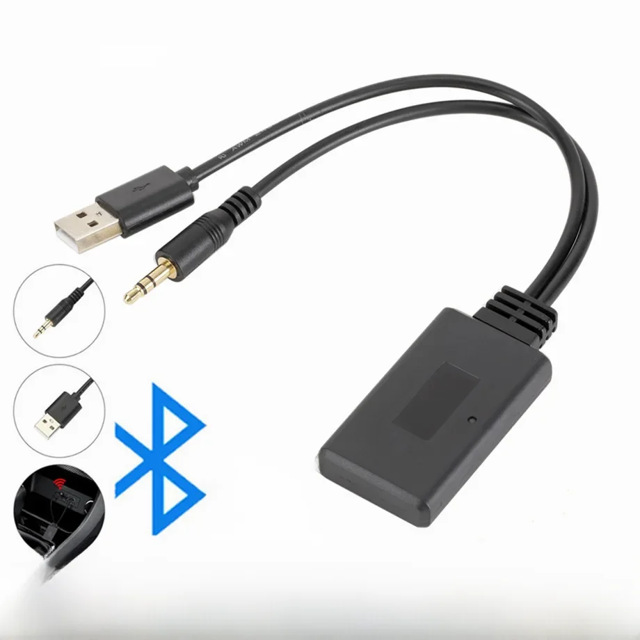 Uniwersalny samochodowy bezprzewodowy odbiornik Bluetooth USB 3,5 mm Aux Media Bluetooth 5.0 Odtwarzacz muzyczny Adapter kabla audio do BMW — zdjęcie produktu 7