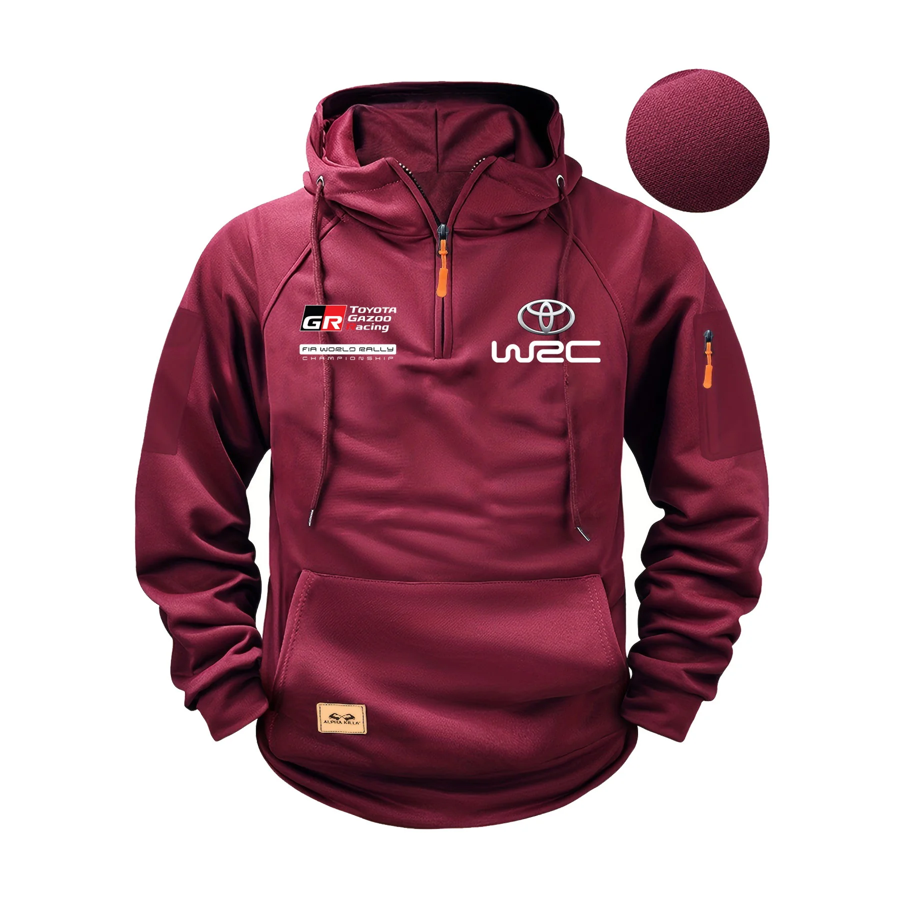 2025 الربيع والخريف تويوتا GR GAZOO سباق WRC الرجال سباق هوديي سستة متعددة جيب البلوز ملابس رجالية عادية