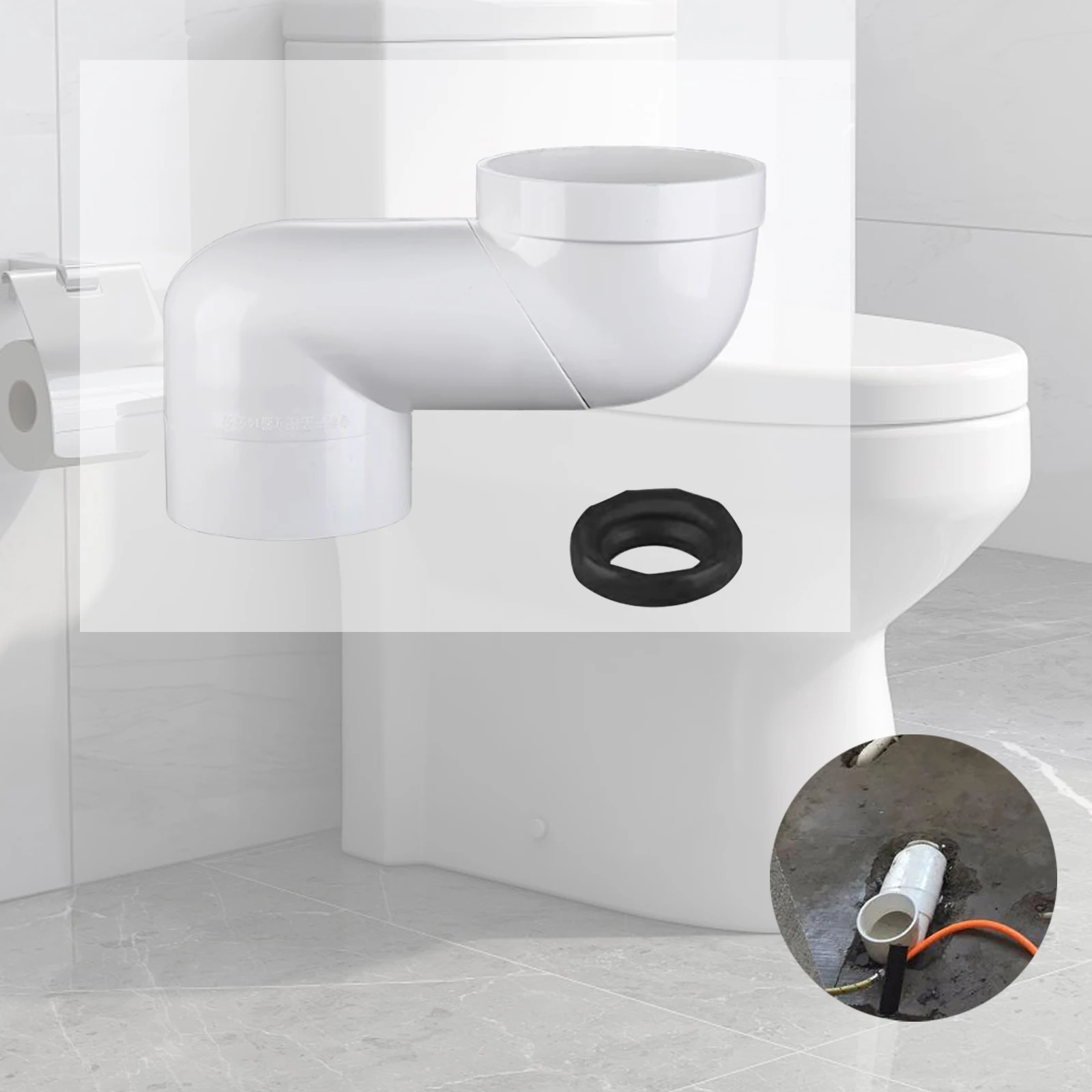 Accessorio professionale per cambio WC, prolunga flangia per WC