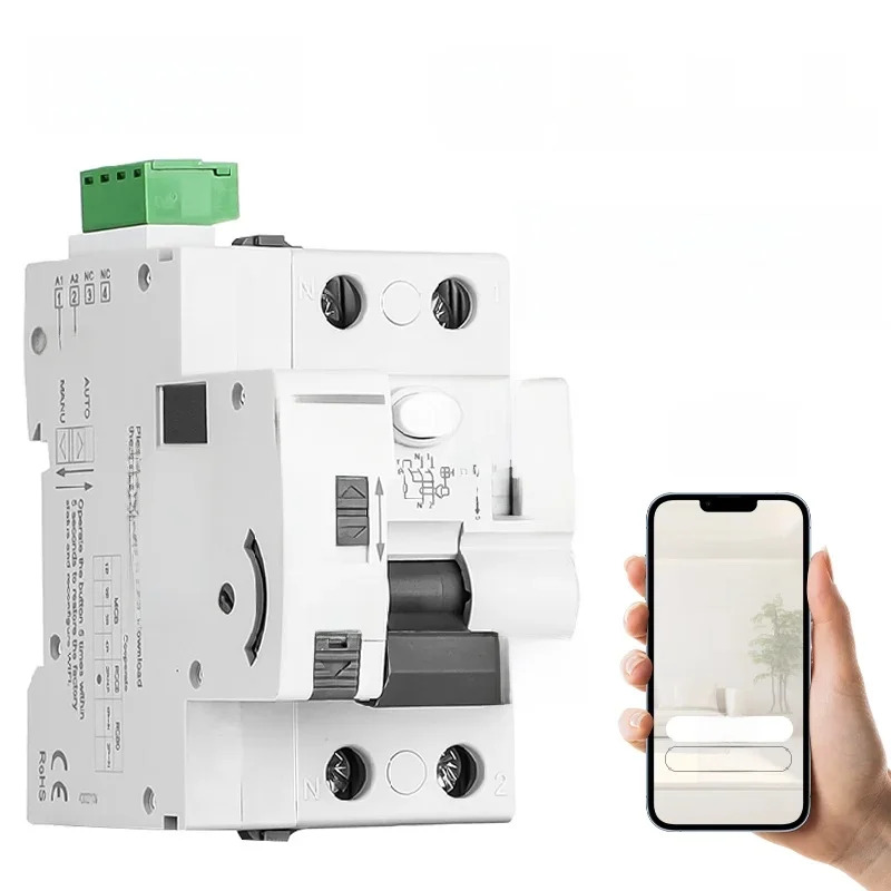 GEYA GRD9L-W Tuya WIFI Slimme Automatische Schakelaar RCCB Herstelbare Differentiële Automatische Schakelaar AC220V Intelligente onderbreker - afbeelding 2