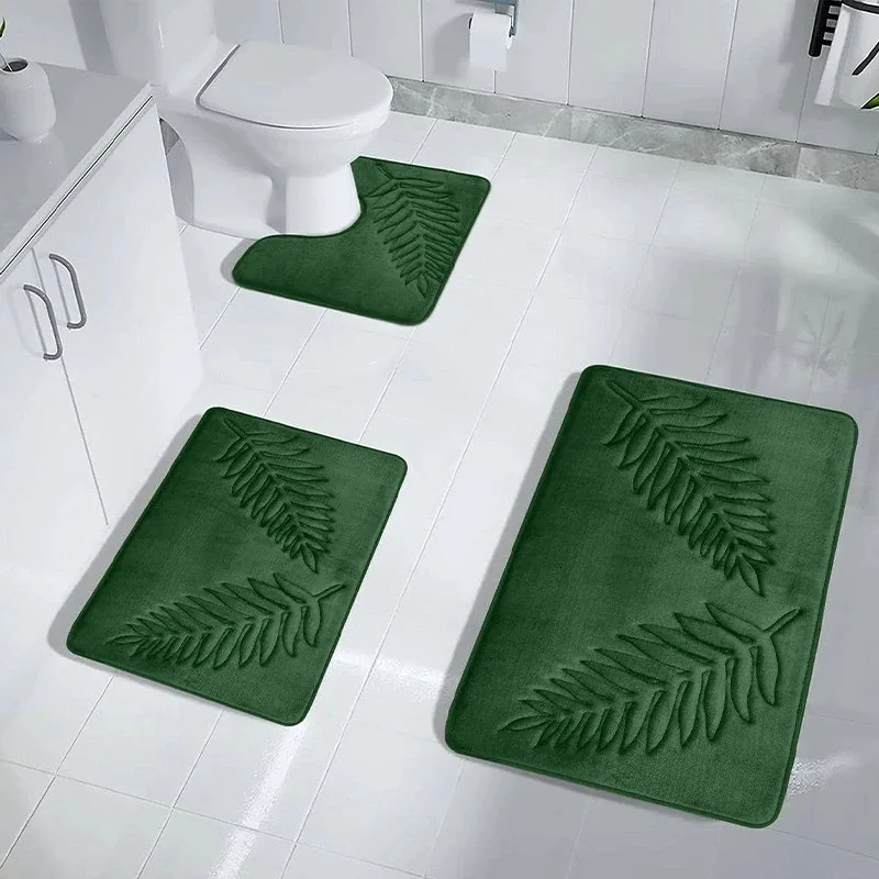 Fashion Memory Foam Bath Mat Extra Soft Non-Slip Quick Dry Comfortable Absorbent Anti-slip Door Mat Toilet Mat Bathroom Rug