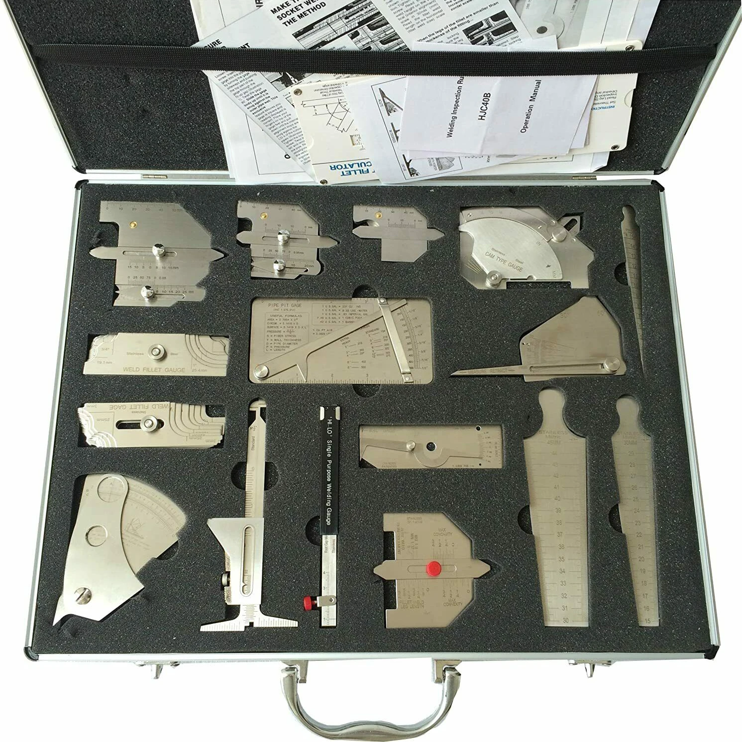 Welding Gauge Tool Inspection Kit Welding Inspection Ruler Set With 16 Pieces