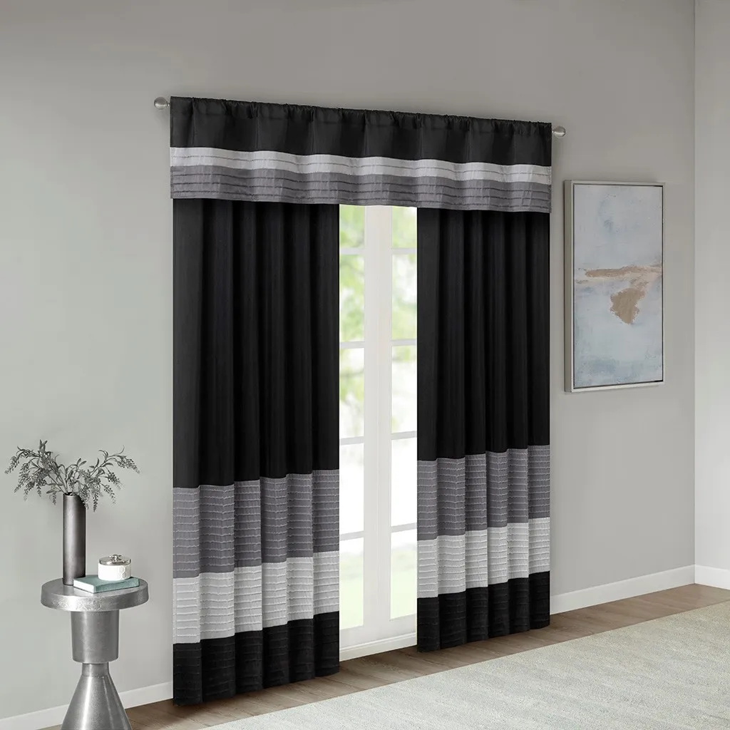 

Polyoni Pintuck Curtain Panel(Only 1 Pc Panel)'