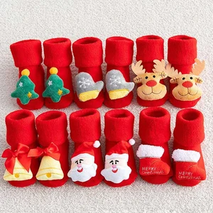 Children's socks with non-slip print, Christmas socks for newborns, children, child, baby, girls, boys, children 8 Main Children's Sales - №6