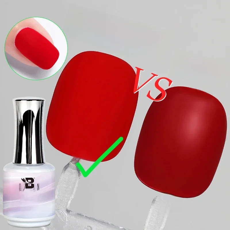 BOZLIN Protection de couleur velours mat couche de finition 15ML Gel UV tremper vernis Semi-Permanent clair mat couche de Base supérieure Nail Art