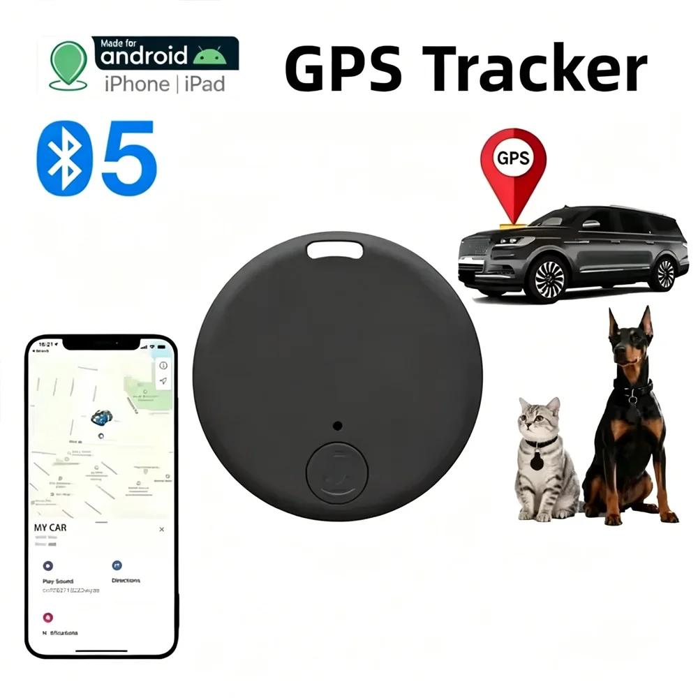 Mini GPS Locator AntiLost Alarm Wallet Keychain Smart Tag Bluetooth-Compatible Tracer Keychain Dog Pet Child Tracker Key Finder