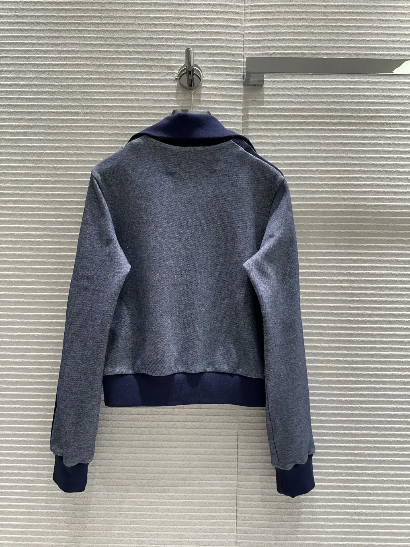 

New Autumn and Winter Blue Gray Patchwork Fresh Style Girls' Baseball Jacket Jacket 93