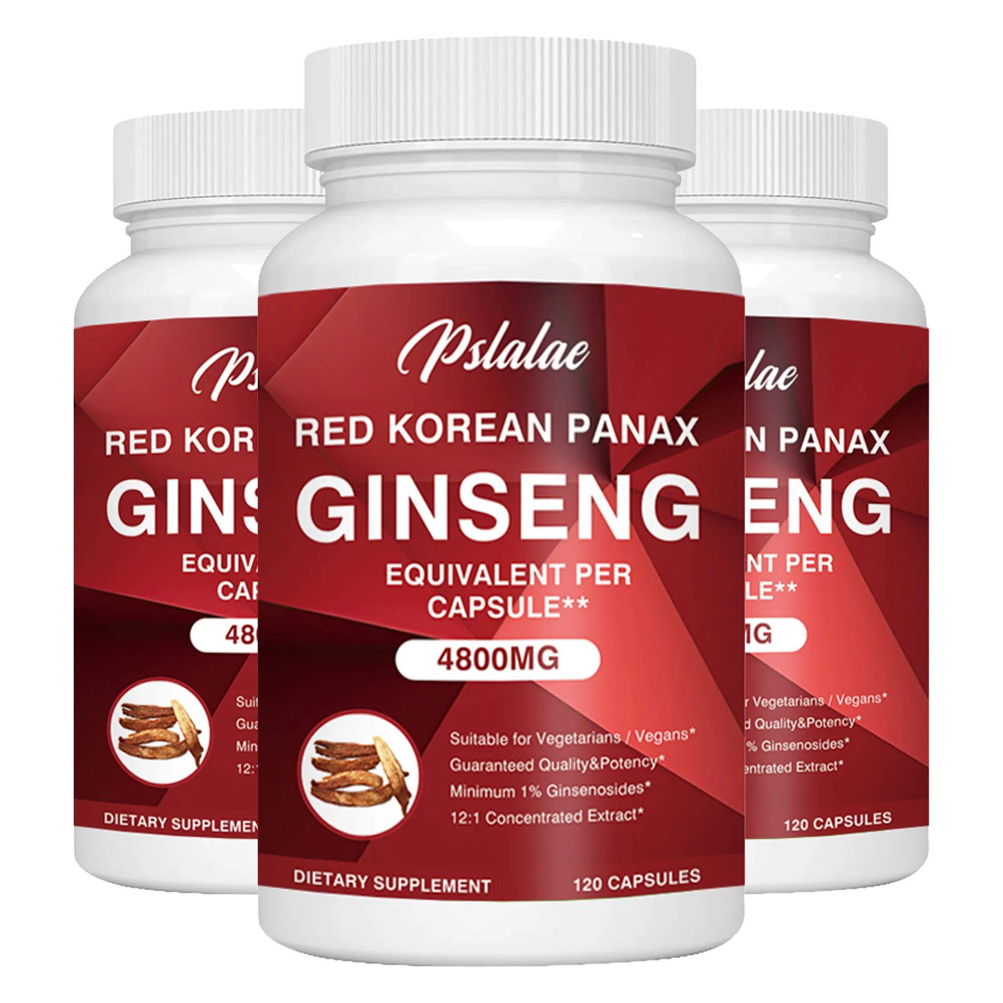 Korean Red Ginseng Extract Supplement - Replenish Energy, Enhance Endurance, and Improve Memory - 120 Capsules