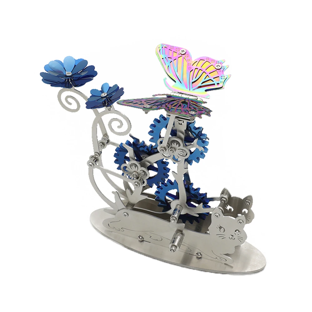 

3D Puzzle Metal Punk Mechanical Cat Butterfly Dance Windmill DIY Assembly Model kit for Children Jigsaw Puzzles for Adults