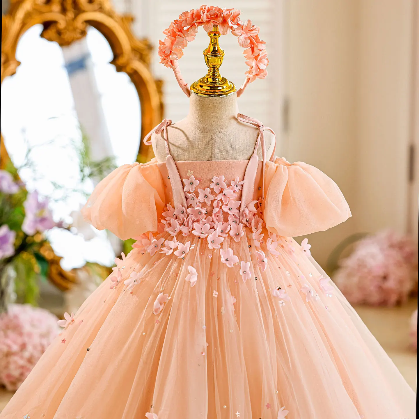 pink and orange birthday dress A bright two-tone pink and orange maxi dress