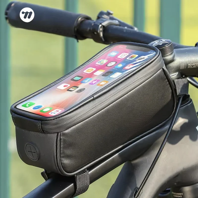 AliExpress West Biking WEST BIKING Waterproof Bicycle Front Frame Bag Touch Screen 7 Inch Phone Holder Cycling Top Tube Bag Road Bike MTB Accessories