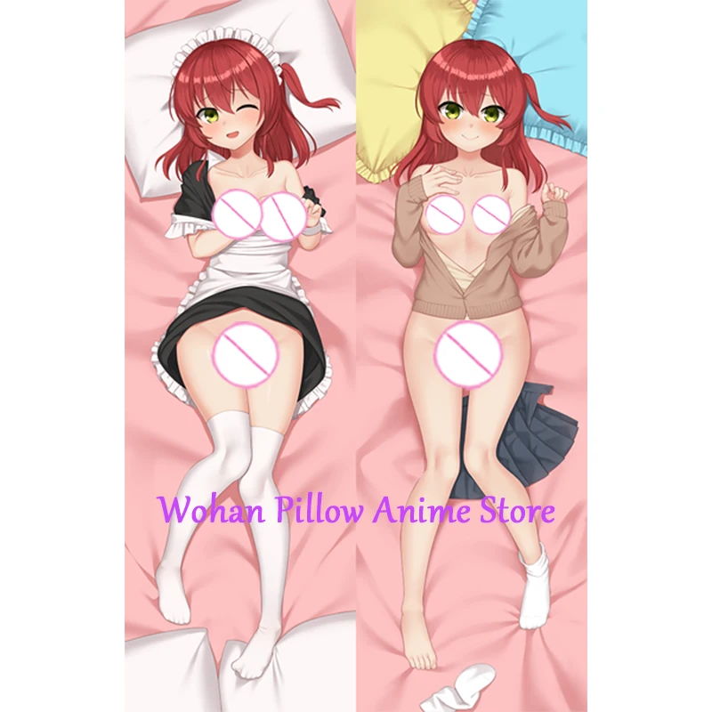 Dakimakura Anime Pillow Cover Ikuyo Kita Double Sided Print Life-size Halloween Christmas Decoration