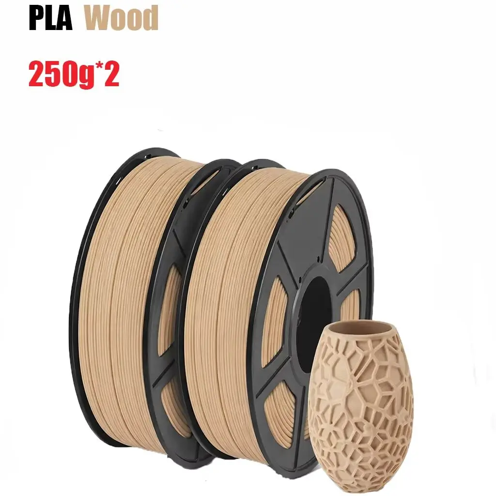 

PLA 3D Printer Filament, 3D Printing, Dimensional Accuracy, +/- 0.02mm,Wood Color, 1.75mm, 250g, 500g