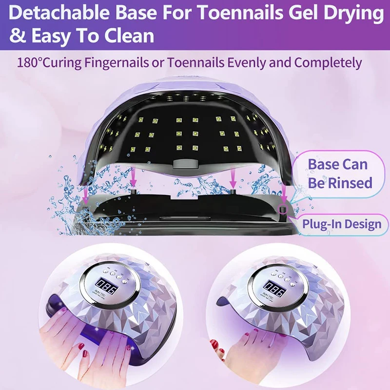 60Leds Uv Nail Lamp Sneldrogende Voor Gel Nagellak Met Smart Sensor Nail Droger Lamp Professionele Nail Salon manicure Machine