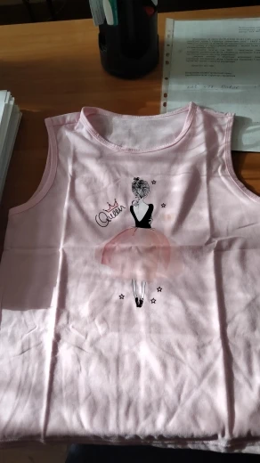Kawaii Girls Sleeveless T Shirts Ballet Dance Kids Cartoon Print Vest Dancer Summer Children's Cotton Tank Tops Fashion Clothes photo review