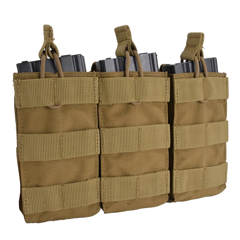 M4/M16 Triple Mag Pouch Molle Mag Pouch Supporto aperto Porta nylon per zaini gilet tattico