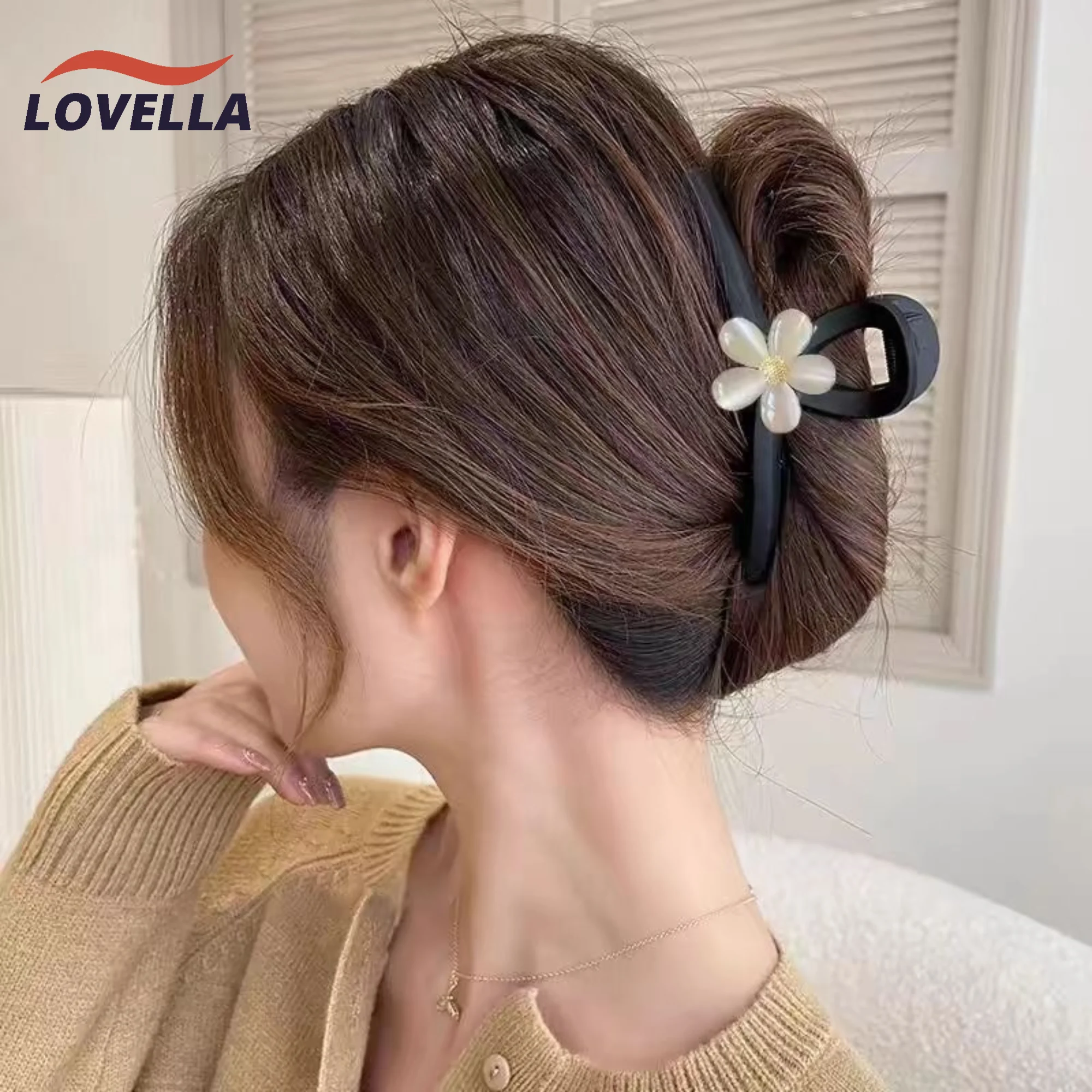 LOVALLO Korean Style Hair Claw Clip Frosted Matte with 12.5CM Light Weight 33.5G Hair Accessory Hair Using Summer Fashion Claws