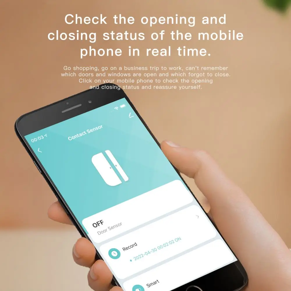 smart home zigbee door sensor opening door alarm sensorsmart Life appworks with Alexa Google Assistant