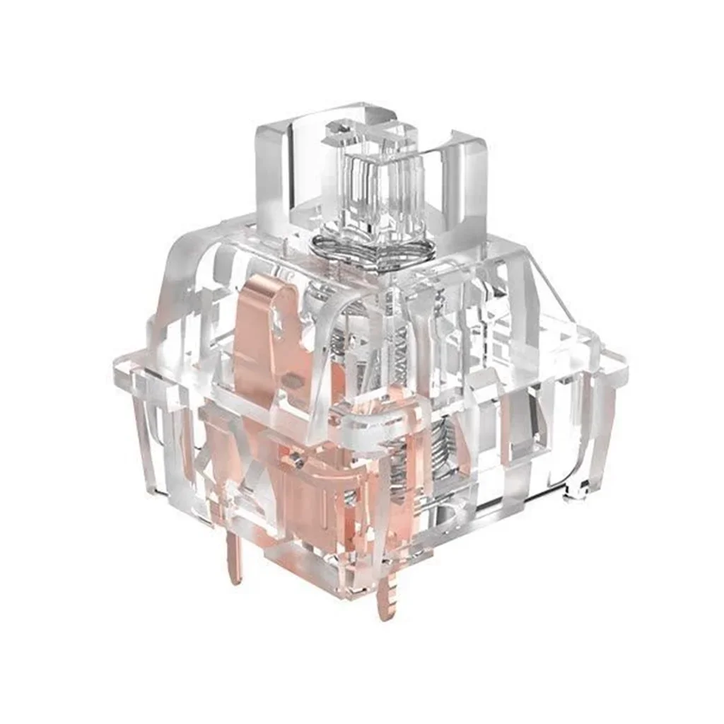 Getriboy V2 Clearr Switch Ice Snow Linear 3 Pin 45g Factory lubrication Switches RGB SMD Transparent Mechanical KMeyboard Switch