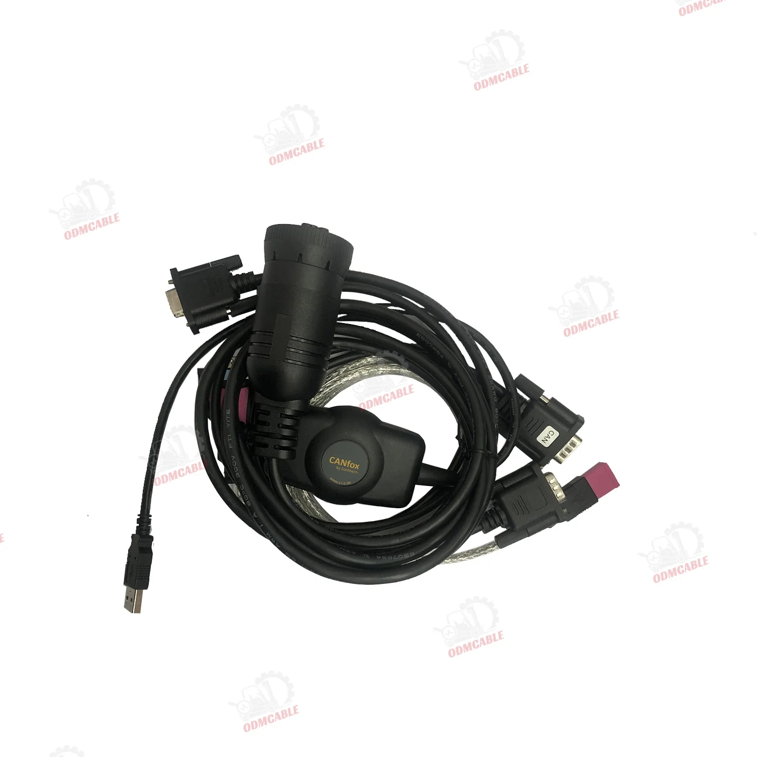 Liebherr Diagnostic Kit Canfox Usb Can r232 Diagnosis Cable Liebherr Lidia 2.9 2024 Db9 To 9-Pin Deutsch Cable