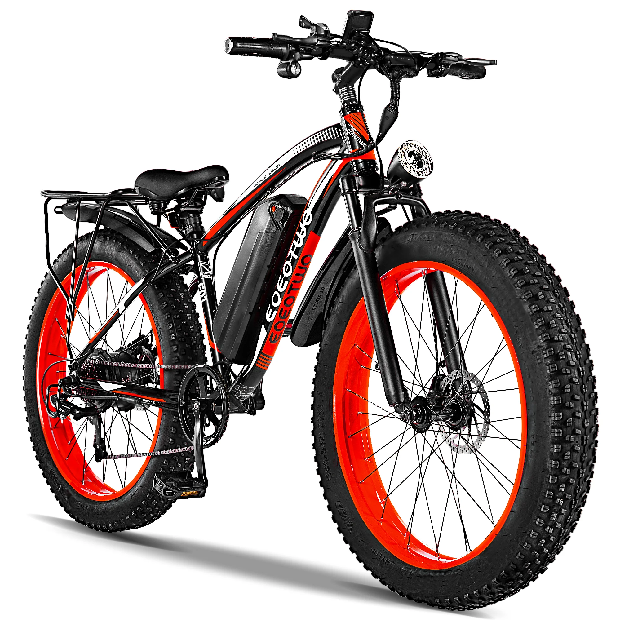 Electric Bike for Adults 750W Motor 28MPH Fast Speed 48V 15Ah Battery 26" Fat Tire Mountain Ebike 400lbs Max Load Aluminum