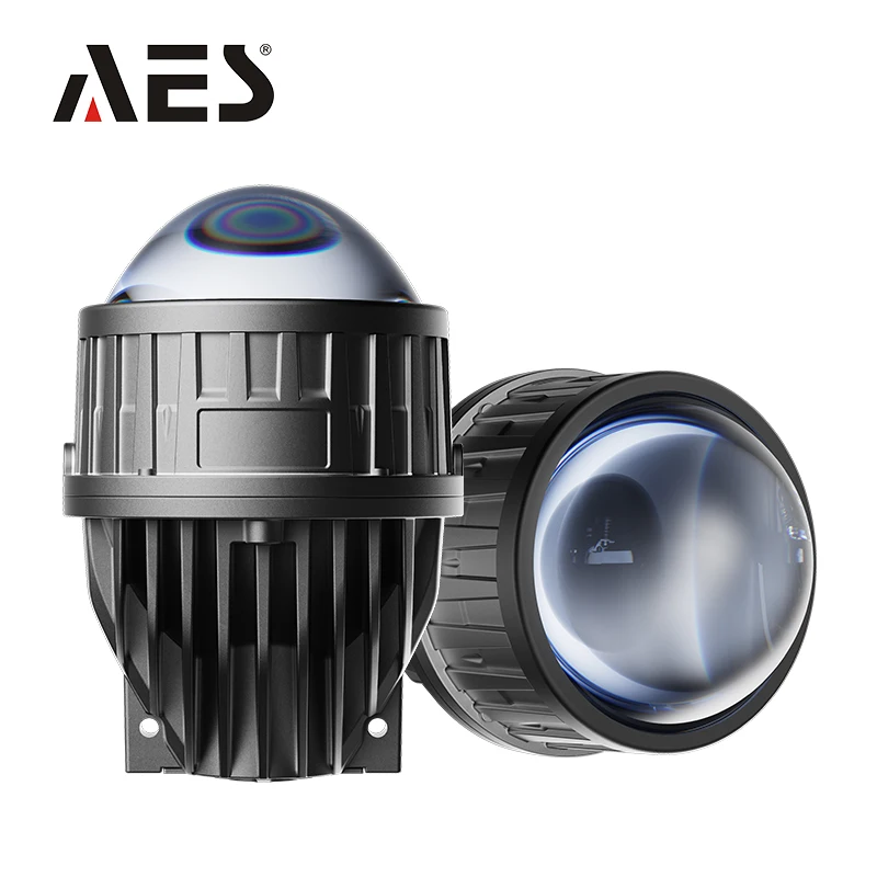 AES Double LED Chips 3inch Fog Lamp FX-3 Led Fog Light With Fan 2PCS Blue Lens High Performance for Car Lighting System Upgrade