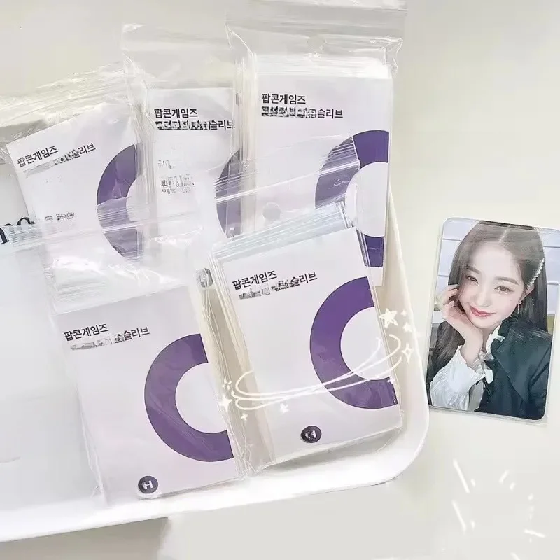 Korea Clear Kpop Fotokaart Mouw Anti-kras Transparante Protector Tas Voor Popcorn Diy Game Voetbal Koreaanse idool Kaarthouder - afbeelding 2