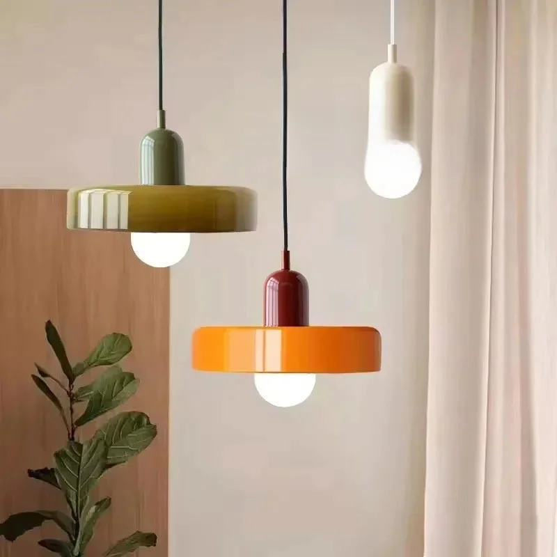 Nordic Retro Glazen Hanglampen Indoor E27 LED Kroonluchter Woonkamer Eetkamer Slaapkamer Keuken Decoratieve verlichting Armatuur - afbeelding 2
