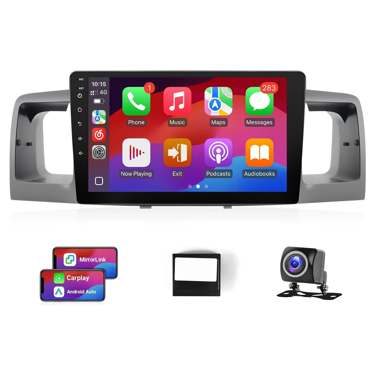 

9-дюймовый экран для автомагнитолы Corolla с CarPlay, Android Auto, GPS и камерой заднего вида (для Corolla 2003-2008 с JBL, 2+32 ГБ)