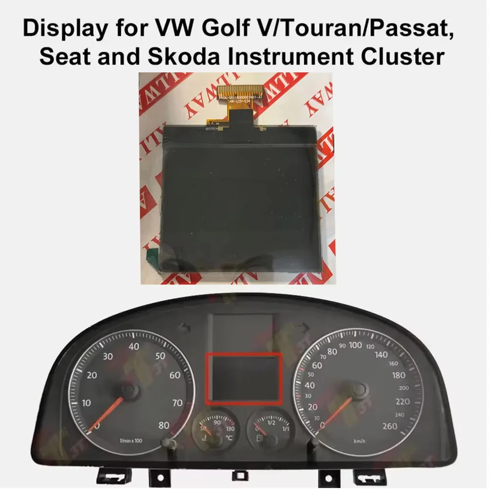 Dashboard LCD Display for VW Golf V Passat B6 Seat Skoda After 2003 Instrument Cluste