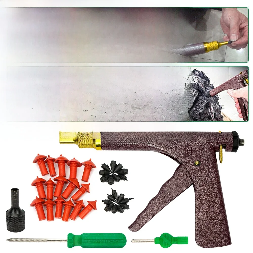 AliExpress Auto Bike Tubeless Tire Repair Puncture Plug Garage motorcycle Vacuum Tire Repair Gun Car Tire Block Air Leaking kit