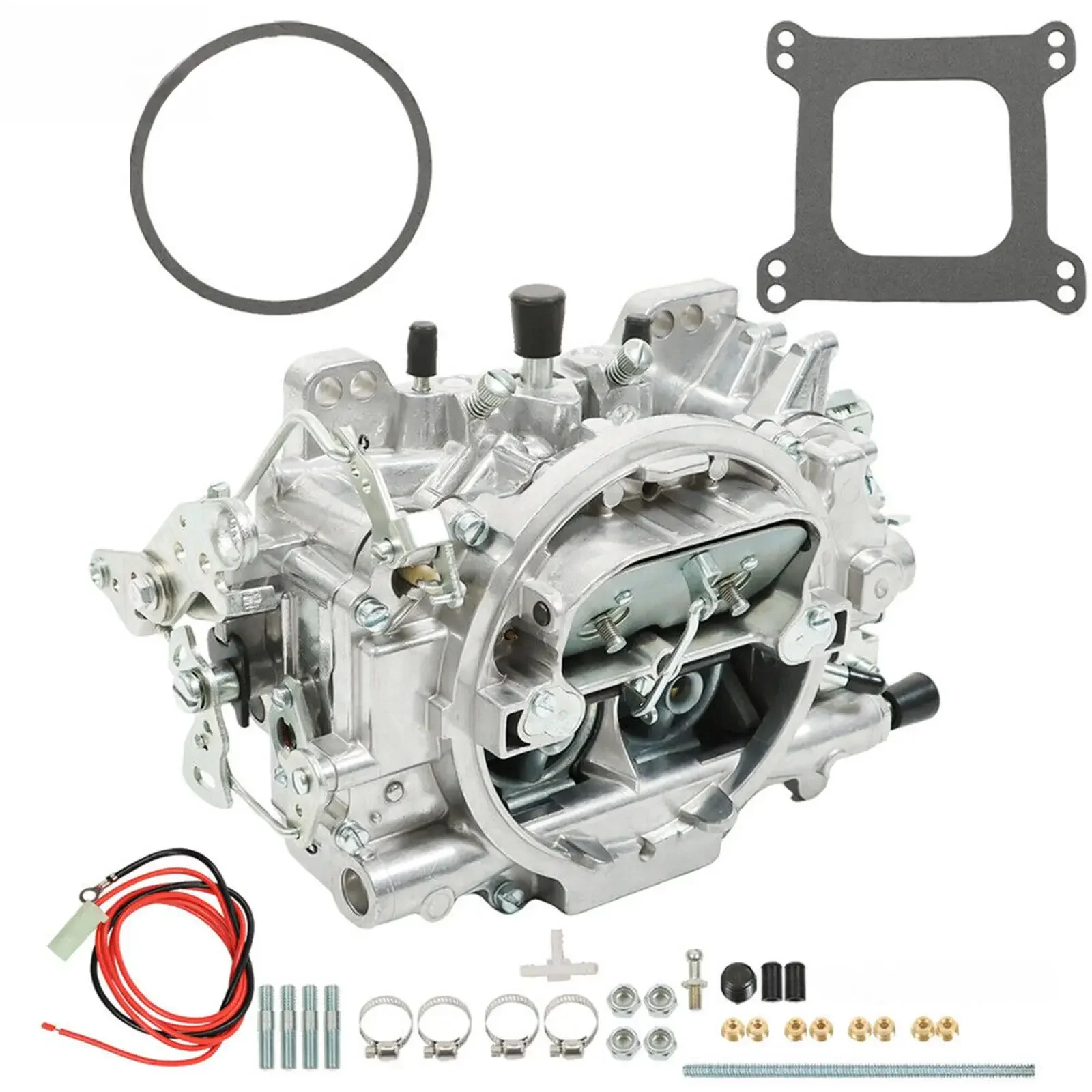 Areyourshop 4 Vat Carburateur Manuele Choke 600 Cfm W/Pakking Voor Edelbrock 1405 - afbeelding 2